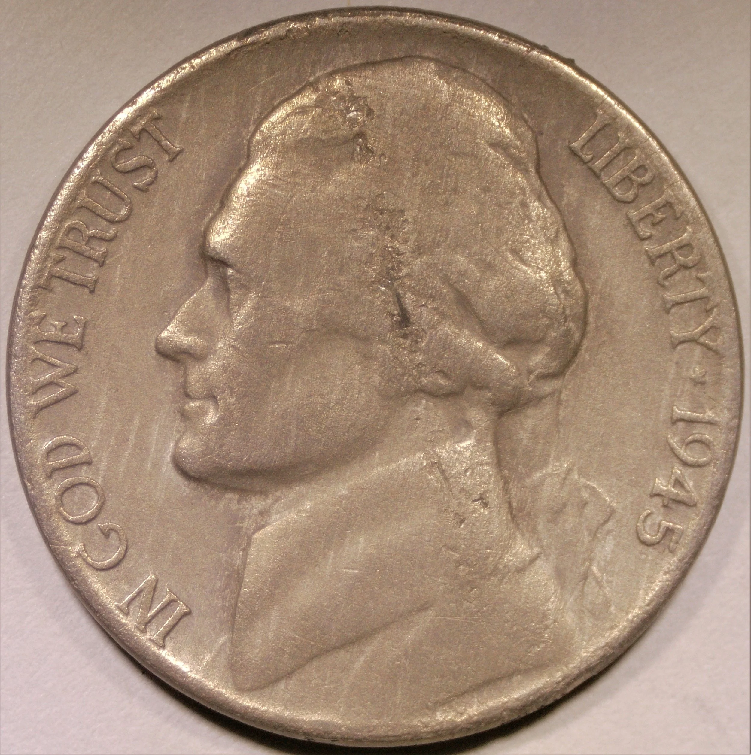 Rare Coins & Relics - 1945-P Jefferson War Nickel (Error Coin)